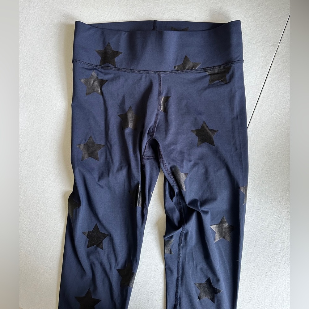 Terez Navy Blue Leggings w/ Black Stars Size Small